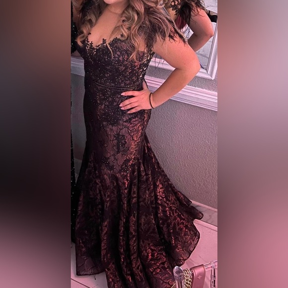 MAc duggal black mermaid dress - Picture 3 of 3